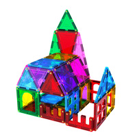 Ensemble de construction de tuiles magnétiques certifié sécurité, jouet éducatif en plastique pour enfants et tout-petits, blocs de construction de maison 3D, vente en gros