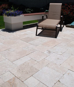 Lastra di travertino tagliata su misura in stile Beige francese Versailles in stile piscina all'aperto travertino in pietra travertino pavimentazioni