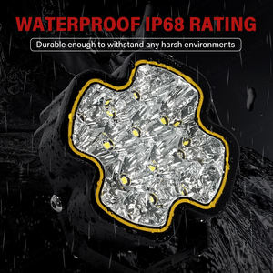 Nouveau phare LED ambre 12V 4 pouces, blanc/jaune, antibrouillard, feux de jour, tout-terrain, pick-up/UTV/SUV, accessoires, 50W, 9000 lumens - Product Image 4