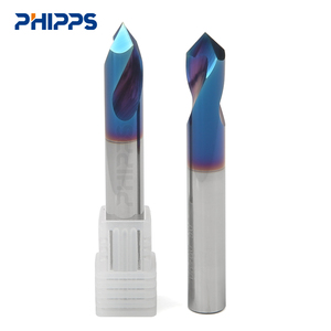 HRC 65 Two Flute 6mm CNC Milling Tools NC Spot Drill Metal Cutting Tungsten Carbide Drill <strong>Bits</strong> For Metal Drilling