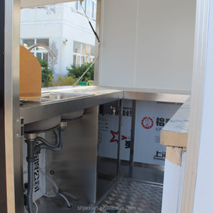 JX-FS210 Chariot de Restauration Rapide Multifonctionnel Populaire, Camionnette de Vente Ambulante Électrique/<span class=keywords><strong>Gaz</strong></span> avec Double Évier, Durable - Product Image 5