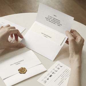 中小企業向けグリーティングカード金箔封筒付き高級カスタムデザイン感謝カード - Product Image 5