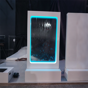 Fontaine carrée blanche Décoration intérieure Maison Lumières LED Décoration extérieure <span class=keywords><strong>Jardin</strong></span> Cour Panneau de cascade transparent - Product Image 2