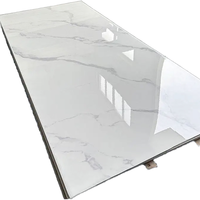 Revêtement de protection UV hautement brillant Impression 3D Texture de marbre d'imitation Panneau mural SPC et panneau/Feuille de marbre PVC