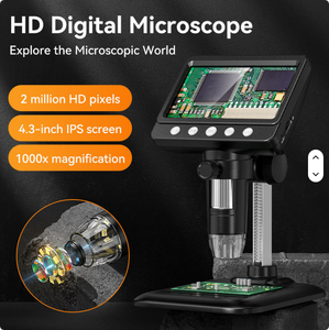 デジタル顕微鏡4.3インチスクリーン付きLEDライト付き電子顕微鏡1000X - Product Image 3