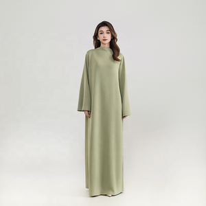 Lignes 2025 высококачественный эксклюзивный Модный высококачественный Спот мусульманский женский халат большого размера Открытый простой абайский комплект из 2 предметов - Product Image 2