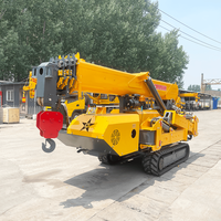Mini-grue araignée robuste de 8 tonnes avec grue de levage télescopique pour l'installation de murs-rideaux en verre