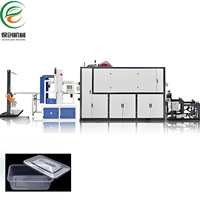 Machine de thermoformage automatique pour la fabrication de boîtes à lunch jetables en plastique PP transparent, compatibles micro-ondes, pour emballages alimentaires à emporter