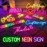 Enseigne néon LED personnalisée, multicolore, avec support en acrylique découpé sur mesure, logo d'entreprise personnalisé, décoration murale lumineuse