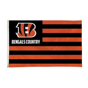 Hot Sale 3x5ft 100% Polyester Custom Design <b>Flags</b> Cincinnati Bengals <b>Flag</b> for Indoor Outdoor Decoration - Product Image 4