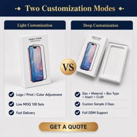 Boîte d'emballage de protection pour téléphone portable en carton rigide mat de luxe haut de gamme avec logo personnalisé pour cadeau électrique.