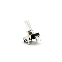 Codeur rotatif incrémental EC12 de 12mm avec bouton-poussoir 12/24 impulsions par 360 degrés avec arbre transparent