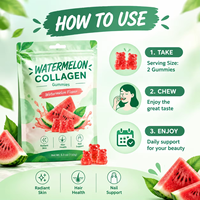 Gummies Protéinés Saveur Pastèque – Compléments Protéinés pour l'Éclat de la Peau et la Protection Antioxydante – Marque Privée OEM – Certifié Halal