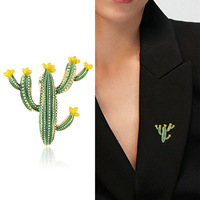 Personnalité émail Cactus broches pour femmes unisexe belle tenace vitalité plantes fête mode décontracté broche broches cadeaux