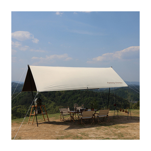 Tente pare-soleil 150D Oxford noire PU5000mm+ UPF50+ 3x4m, bâche de camping extérieure durable et résistante à l'eau - Product Image 1