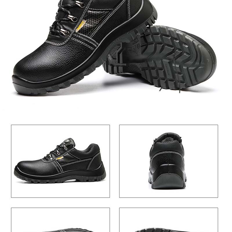 sapatos de trabalho Best Factory Price black low cut PU leather safety boots with PU outsole anti-slip