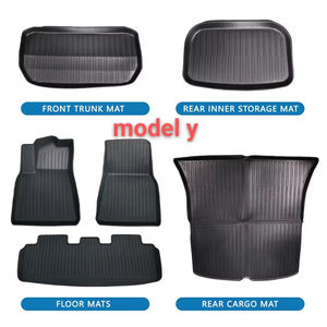 Tapis de voiture KADDEN toutes saisons de luxe en TPE, ensemble complet 3 pièces pour Tesla <span class=keywords><strong>Model</strong></span> <span class=keywords><strong>S</strong></span> <span class=keywords><strong>Plaid</strong></span> 2022, tapis de coffre - Product Image 3