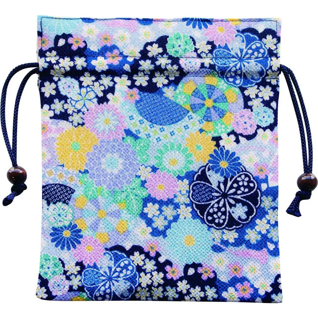 Yuzen dyeing gift craft custom custom drawstring bag for sale