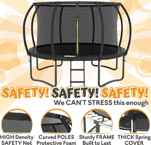 Fabricant professionnel de trampolines en mousse d'acier Tengtai, 10FT, 12FT, 14FT, <span class=keywords><strong>poteaux</strong></span> courbes personnalisés, <span class=keywords><strong>filet</strong></span> de protection, pour tout-petits, GS 1 an - Product Image 5