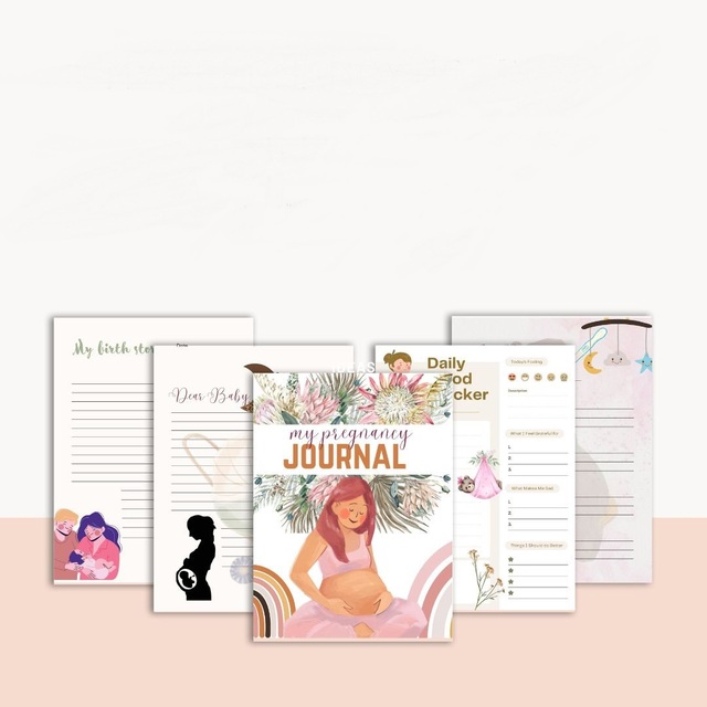 Custom Weekly  Pregnant tracker  Digital Pregnancy Tracking Journal Pregnancy Trimesters tracker