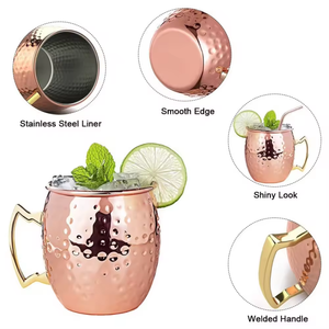 Mug à bière de qualité supérieure, en <span class=keywords><strong>cuivre</strong></span> alimentaire, Canecas De Cobre, mug <span class=keywords><strong>Moscow</strong></span> <span class=keywords><strong>Mule</strong></span> avec poignée - Product Image 4