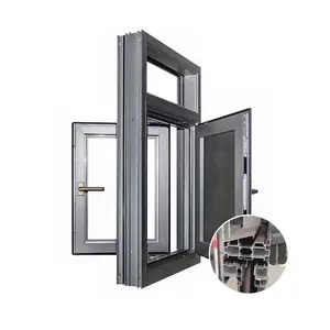 Customized High Quality Home Windows Aluminium Soundproof Double Glass Window