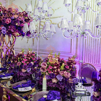 Table et chaises ovales de luxe modernes en acier inoxydable doré pour hôtel, mariage et événements
