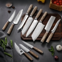 Ensemble de couteaux professionnels Grandsharp, couteaux de cuisine en acier inoxydable, couteaux Kiritsuke, Chef, Santoku, Nariki, couteau à désosser, couteau utilitaire, couteau à éplucher