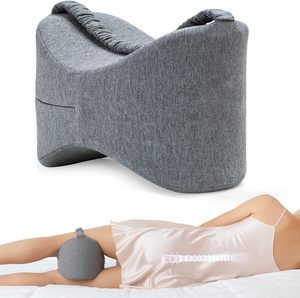 Home Hospital Memory <b>Foam</b> Pillow Yuanbao-<b>Shaped</b> Slow Rebound <b>for</b> Side Sleepers Decompression Knee Leg Support Knitted - Product Image 1