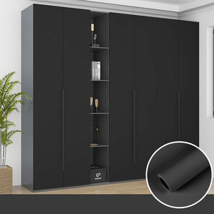 Papier peint auto-adhésif blanc en PVC <span class=keywords><strong>de</strong></span> couleur unie pour la rénovation <span class=keywords><strong>de</strong></span> meubles <span class=keywords><strong>de</strong></span> chambre à coucher autocollant mural en vinyle imperméable pour garde-robe - Product Image 4