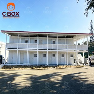 บ้านสำเร็จรูปแบบโมดูลาร์ Cbox ทนทาน สองชั้น โครงเหล็กทรงสี่เหลี่ยม สำหรับสำนักงาน หอพัก หรือที่อยู่อาศัย แบบแพ็คสำเร็จ - Product Image 1