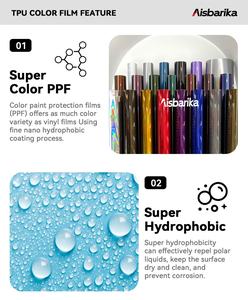 <span class=keywords><strong>Film</strong></span> auto-cicatrisant coloré Ppf Pvc Pet protecteur vinyle Wrap Super mat venin vert pour carrosserie de voiture - Product Image 3