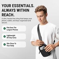 Sac de voyage à bandoulière pour hommes et femmes - Sac de poitrine multipoches résistant à l'eau avec fermeture éclair antivol RFID