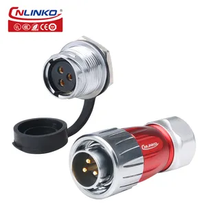 Cnlinko 3 wire metal shell panel mount waterproof Multi Core Cable Connector IP68 plug socket pin plug connectors