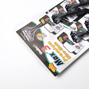 Saudi arabia oman kuwait bahrain Hot Bán Max Dao Cạo Lưỡi dao cạo <span class=keywords><strong>3</strong></span> lưỡi dao cạo dùng một lần với màu đen xử lý cho nam giới - Product Image 2