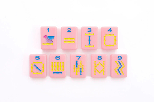 ชุดไพ่นกกระจอกอเมริกันสุดหรู 160 ชิ้น แบบแผ่นเดียว แกะสลักอะคริลิคสีชมพู งานศิลปะชั้นเยี่ยม เหมาะสำหรับงานเลี้ยง ของขวัญสุดหรู - Product Image 4