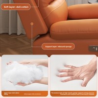 Einzelner Leder-Relaxsessel im Modernen Minimalistischen Design mit Elektrischer Kopfstütze, Multifunktionaler Schaukelstuhl für Wohnzimmer, Massage-Sofa für Entspannung