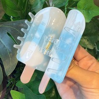 Großhandel: Personalisierte Süße Tägliche PVC-Haarklammer mit Kokosnuss-Design, Große Blaue Haarspange für Damen – Boutique-Qualität