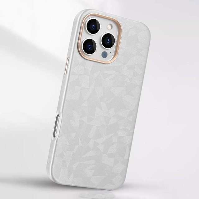 Luxury Phone case Mirror Pattern PU Leather Shockproof Phone case for iphone 17 Pro Max case Leather Phone case for iPhone 16