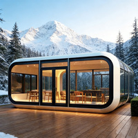 Kabin Apple Lepas Pasang untuk Hotel, Rumah Kabin Apple Modern dengan Cangkang Paduan Aluminium dan Pintu Kaca