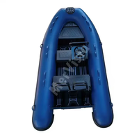 Bateau pneumatique CE 12 pieds (3,6 m) en Hypalon avec coque en V profond en aluminium, type Gommoni Tender Dinghy