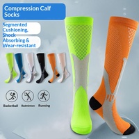 Chaussettes de compression pour mollets pour hommes et femmes - Course à pied, Pilates, Yoga, Sports, Utilisation en plein air - Chaussettes d'été amincissantes, respirantes et à séchage rapide