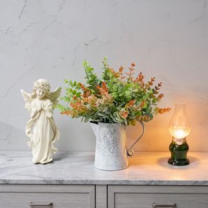 Plante d'eucalyptus artificielle CallaFloral, couleurs vertes d'automne, en PVC souple, pour décoration de mariage, artisanat transfrontalier - Product Image 1