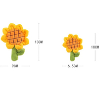 Personnalisez votre logo sur les jouets porte-clés en peluche tournesol doux et rembourrés