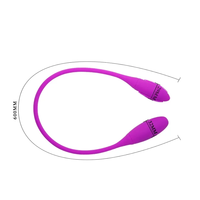 Vibromasseur anal à double tête en silicone imperméable à l'eau, rechargeable par USB, 7 vitesses, double saut d'œuf, pour femmes