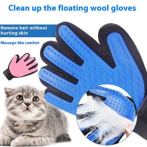 Forniture per la pulizia degli animali domestici 180 unghie vero e proprio pettine per il massaggio del bagno spazzola per la depilazione arrotolata guanti per gatti in Silicone inossidabile - Product Image 4