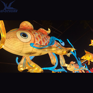 Nhà sản xuất đèn lồng lụa Trung Quốc, đèn lồng trang trí ngoài trời, đèn lồng hình cá Koi - Product Image 3