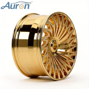 ล้อแม็กซ์อะลูมิเนียมอัลลอยด์ Auron Gold แบบหลายก้าน ผลิตจากชิ้นเดียว สำหรับรถยนต์นั่งส่วนบุคคล ปรับปรุงรุ่นใหม่ ล้อสีทอง ล้อฟอร์จ - Product Image 1