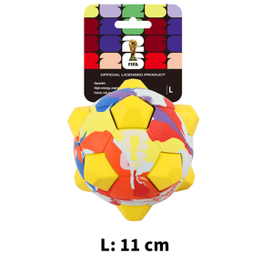 Jouet de balle pour animaux de compagnie à rebond hyper fou et imprévisible, sous licence officielle <span class=keywords><strong>FIFA</strong></span>, interactif, pour le jeu de chasse au ballon pour chien, balle en caoutchouc qui couine, pour la Coupe du monde <span class=keywords><strong>FIFA</strong></span> - Product Image 6