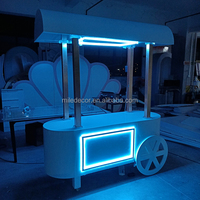 Chariot à bonbons doré en PVC et acrylique pour événements, mariages, fêtes et décorations de festivals - Vente chaude